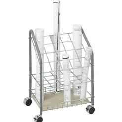 Safco Wire Roll/Files, 20 Compartments, 18w x 12.75d x 24.5h, Gray