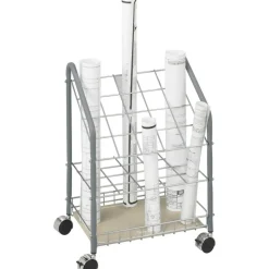 Safco Wire Roll/Files, 20 Compartments, 18w x 12.75d x 24.5h, Gray