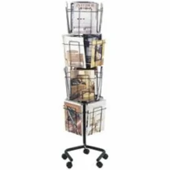 Safco Wire Rotary Literature Display, 61 1/4
