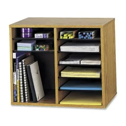Safco Wood Adjustable Organizer, 16 1/8