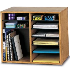 Safco Wood Adjustable Organizer, 16 1/8