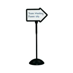 Safco Write Way Directional Sign - Steel - Black