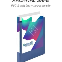 Samsill Durable D-Ring View Binders, 3 Rings, 1" Capacity, 11 x 8.5, Blueberry/Blue Coconut/Dragonfruit/Purple, 4/Pack