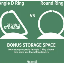 Samsill Durable D-Ring View Binders, 3 Rings, 1