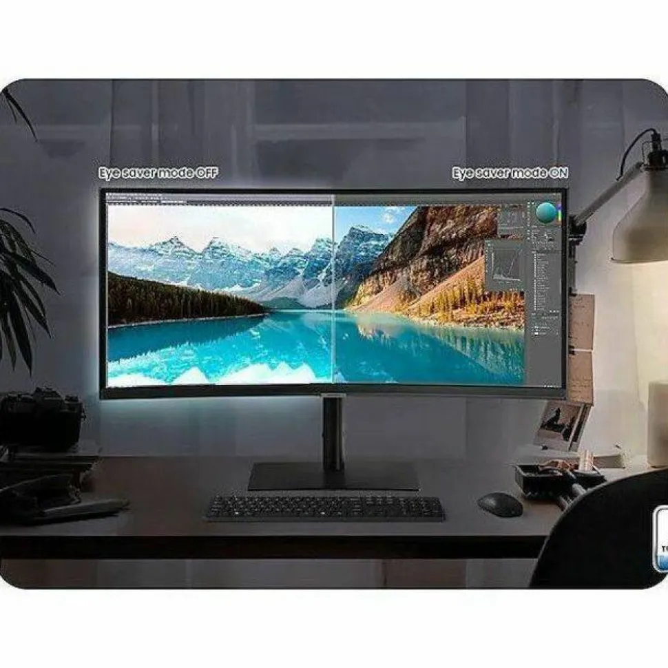 Samsung ViewFinity S6 S34C654VAN 34" Class Webcam UW-QHD Curved Screen LCD Monitor - 21:9 - Black
