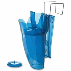San Jamar Saf-T-Scoop and Guardian System for Ice Machines, 64 oz to 86 oz Ice Scoop, Transparent Blue