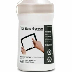 Sani Professional PDI Easy Screen Cleaning Wipes, 1-Ply, 9 x 6, Unscented, White, 70/Pack