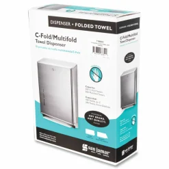San Jamar C-Fold/Multifold Towel Dispenser, 14 3/4