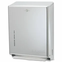San Jamar C-Fold/Multifold Towel Dispenser, 11.38 x 4 x 14.75, Stainless Steel