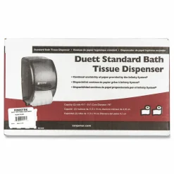 San Jamar Duett Standard Bathroom Tissue Dispenser, Pearl Black
