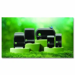 San Jamar Ecological Green Tissue Dispenser, 16.75 x 5.25 x 12.25, Black
