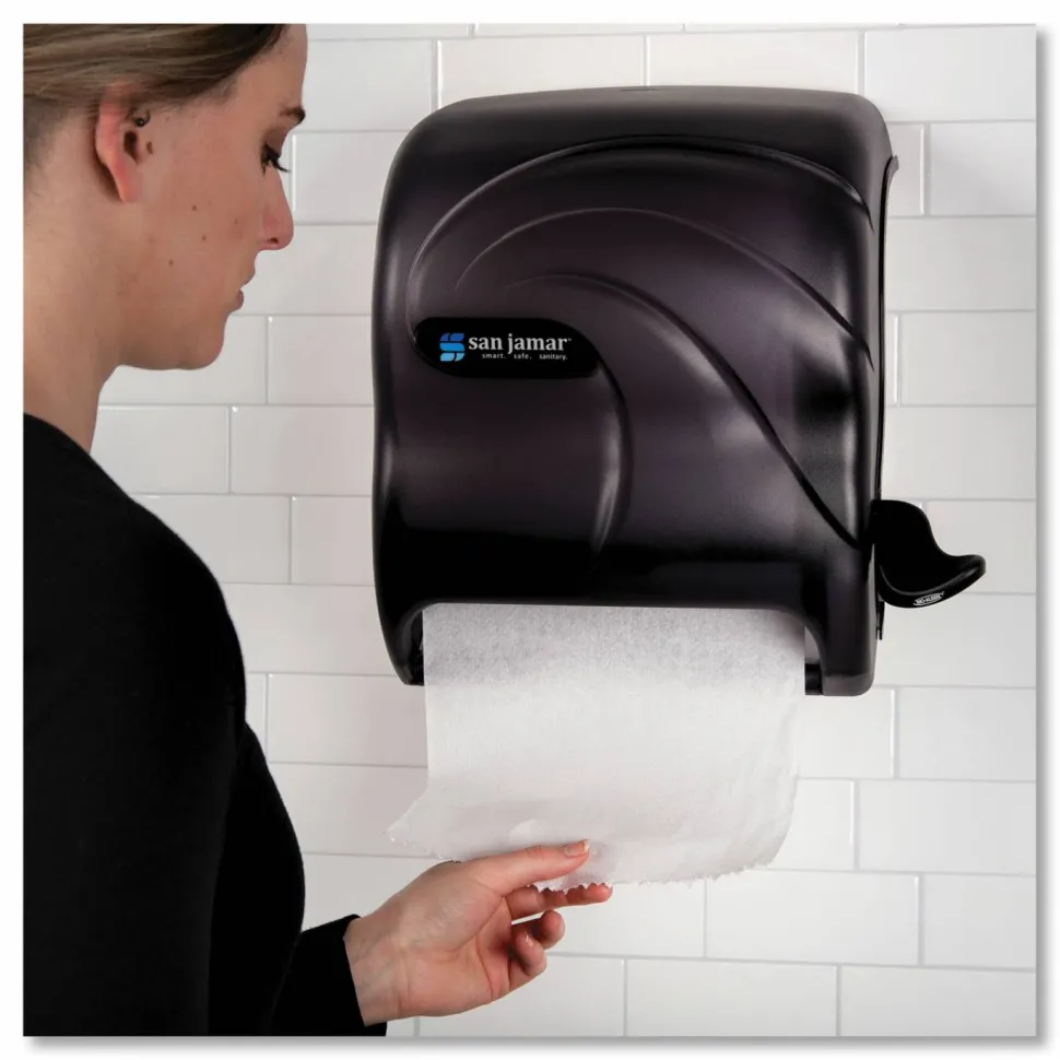 San Jamar Element Lever Roll Towel Dispenser, Oceans, 12.5 x 8.5 x 12.75, Black Pearl