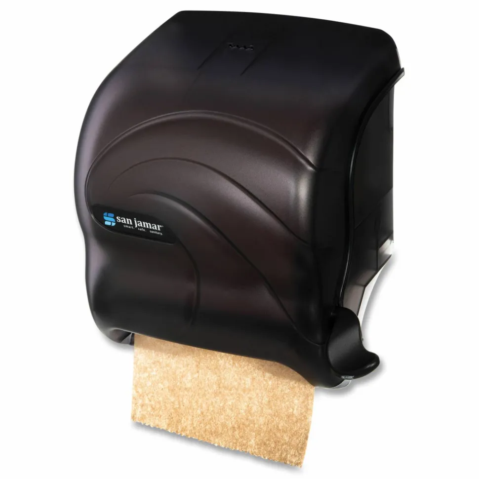 San Jamar Element Lever Roll Towel Dispenser, Oceans, 12.5 x 8.5 x 12.75, Black Pearl