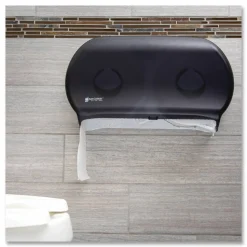 San Jamar Jumbo Bathroom Tissue Dispenser, Pearl Black