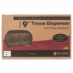 San Jamar Jumbo Bathroom Tissue Dispenser, Pearl Black