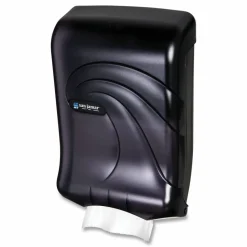 San Jamar Large Capacity Ultrafold Multifold/C-Fold Towel Dispenser, Oceans, 11.75 x 6.25 x 18, Transparent Black Pearl