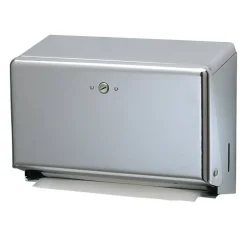 San Jamar Mini Combination Hand Towel Cabinet Dispenser, 11 1/8" x 3 7/8" x 7 7/8", Chrome