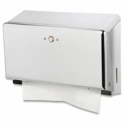 San Jamar Mini Combination Hand Towel Cabinet Dispenser, 11 1/8" x 3 7/8" x 7 7/8", Chrome