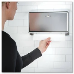San Jamar Mini Combination Hand Towel Cabinet Dispenser, 11 1/8