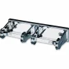 San Jamar 2-Roll Locking Bath Tissue Dispensers - Roll Dispenser - 2x Roll - 2.8" x 12.4"x 4.5" Depth - Chrome - Anti-theft, Lockable - 12 / Carton