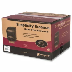 San Jamar Simplicity Mechanical Roll Towel Dispenser, 15.25 x 13 x 10.25, Black