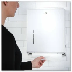 San Jamar True Fold C-Fold/Multifold Paper Towel Dispenser, 11.63 x 5 x 14.5, White