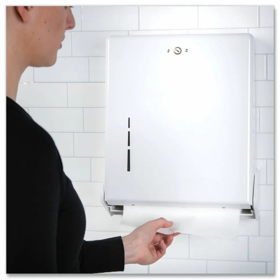 San Jamar True Fold C-Fold/Multifold Paper Towel Dispenser, 11.63 x 5 x 14.5, White