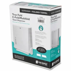 San Jamar True Fold C-Fold/Multifold Paper Towel Dispenser, 11.63 x 5 x 14.5, White