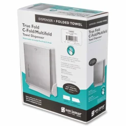 San Jamar True Fold C-Fold/Multifold Paper Towel Dispenser, 11.63 x 5 x 14.5, Chrome