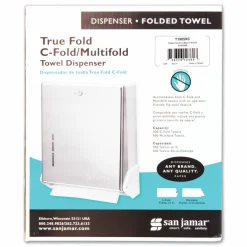 San Jamar True Fold C-Fold/Multifold Paper Towel Dispenser, 11.63 x 5 x 14.5, Chrome