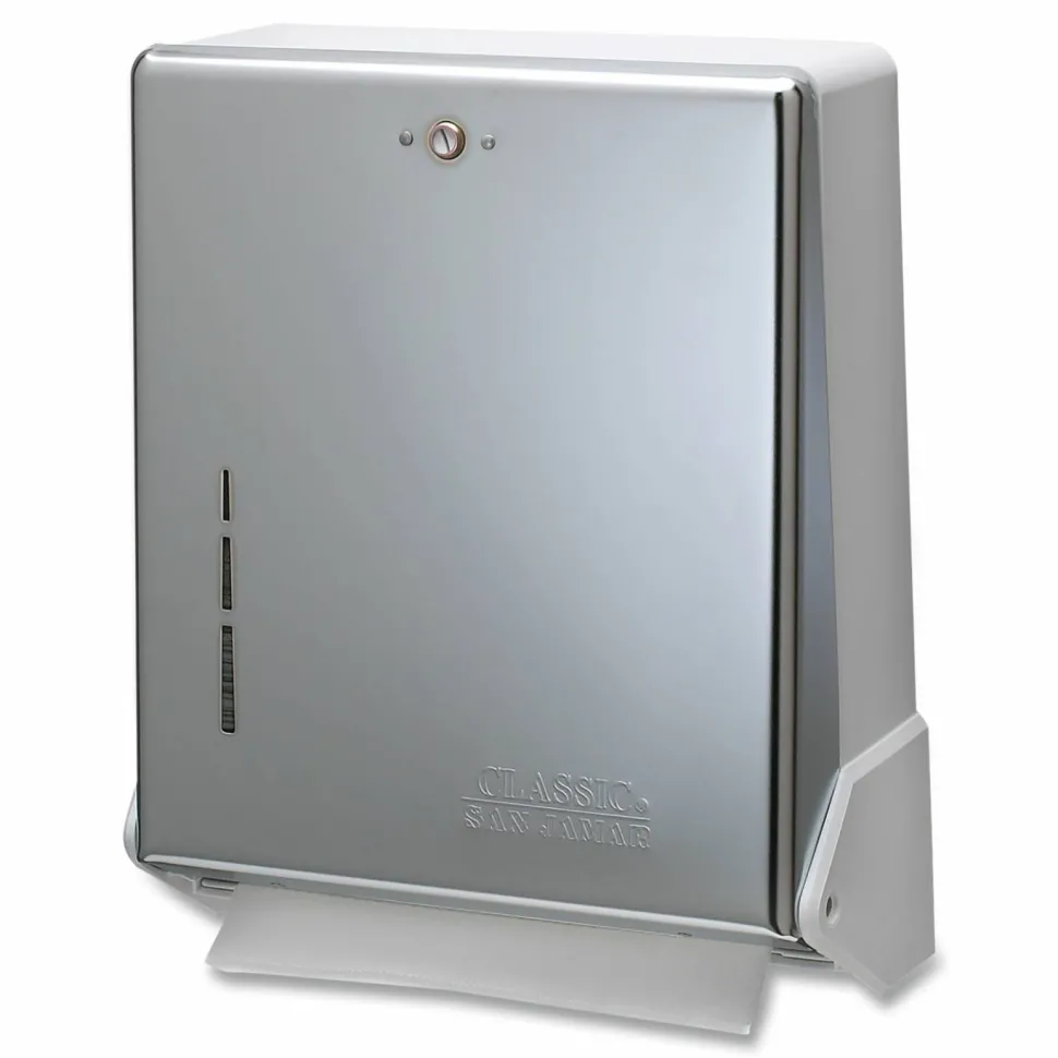 San Jamar True Fold C-Fold/Multifold Paper Towel Dispenser, 11.63 x 5 x 14.5, Chrome