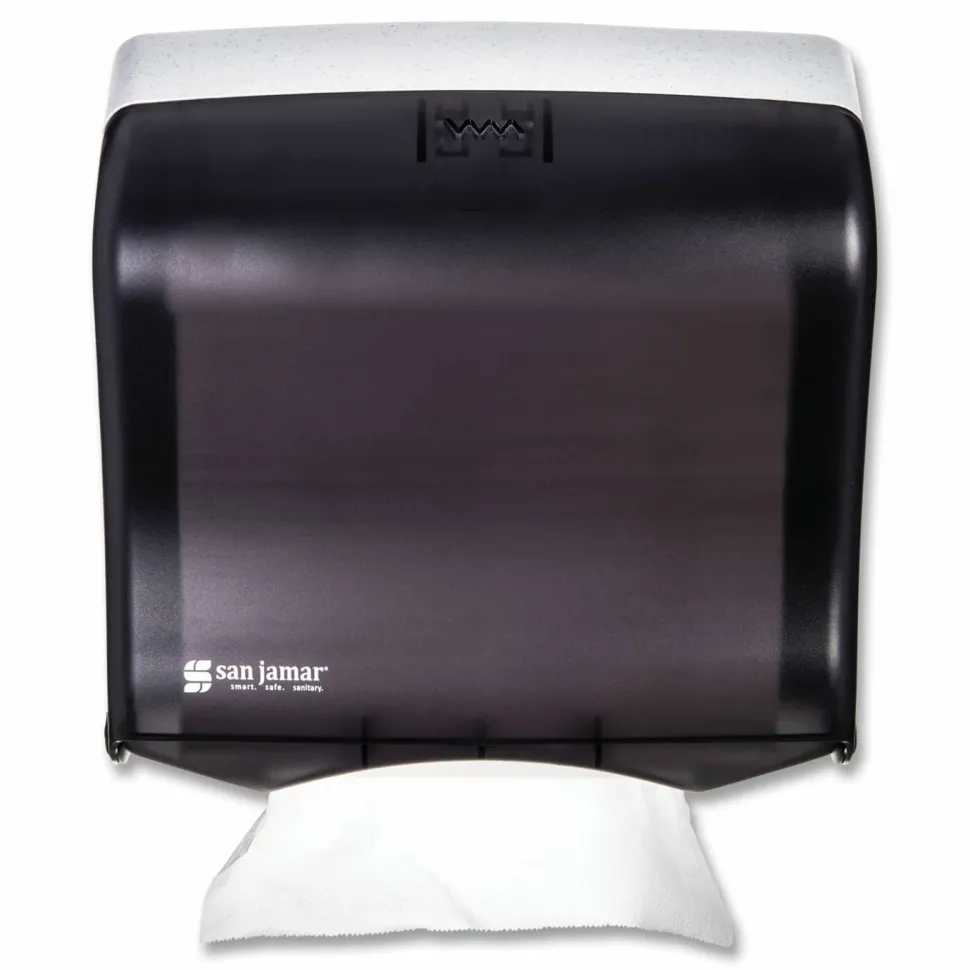 San Jamar Ultrafold Fusion C-Fold and Multifold Towel Dispenser, 11.5 x 5.5 x 11.5, Black