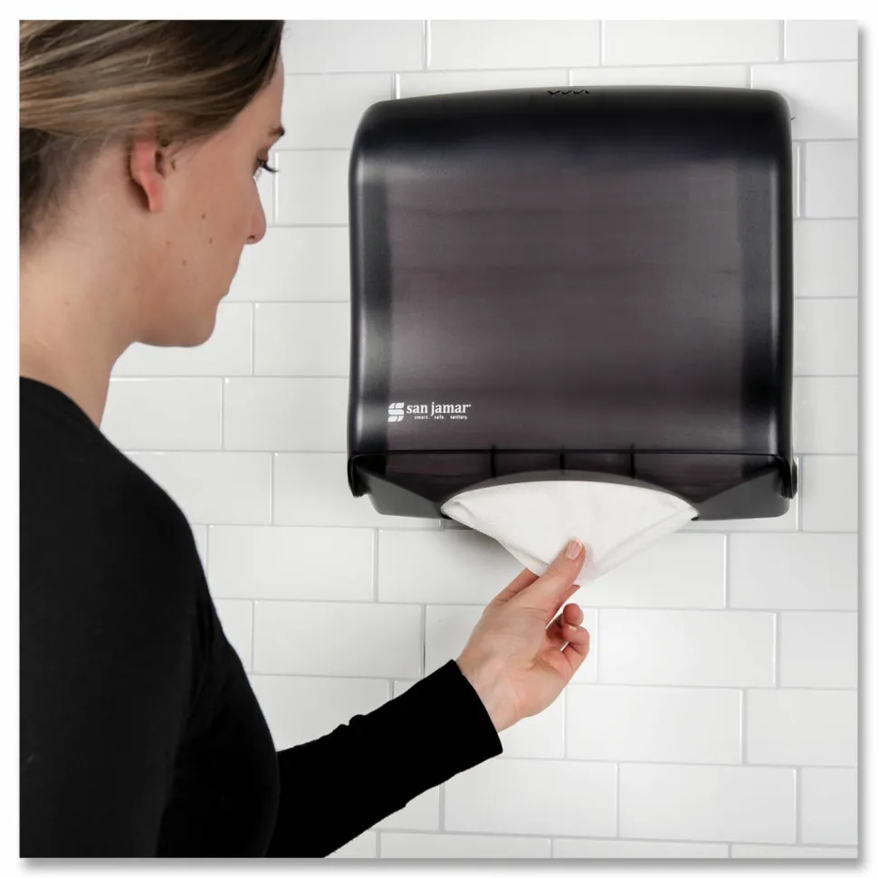 San Jamar Ultrafold Fusion C-Fold and Multifold Towel Dispenser, 11.5 x 5.5 x 11.5, Black