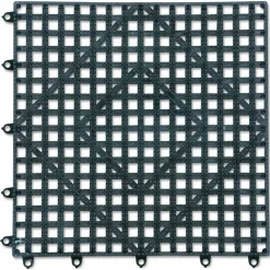 San Jamar Versa-Mat Bar-Shelf Liner, Plastic, 12w x 12d x 0.25h, Black, 24/Carton