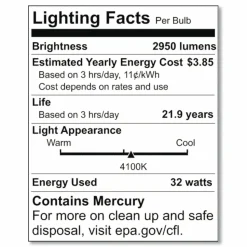 Satco T8 Linear Fluorescent Light Bulbs, 32 Watts, Pack Of 30 Bulbs
