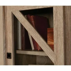 Sauder Dixon City 33"W Library Hutch, Brushed Oak