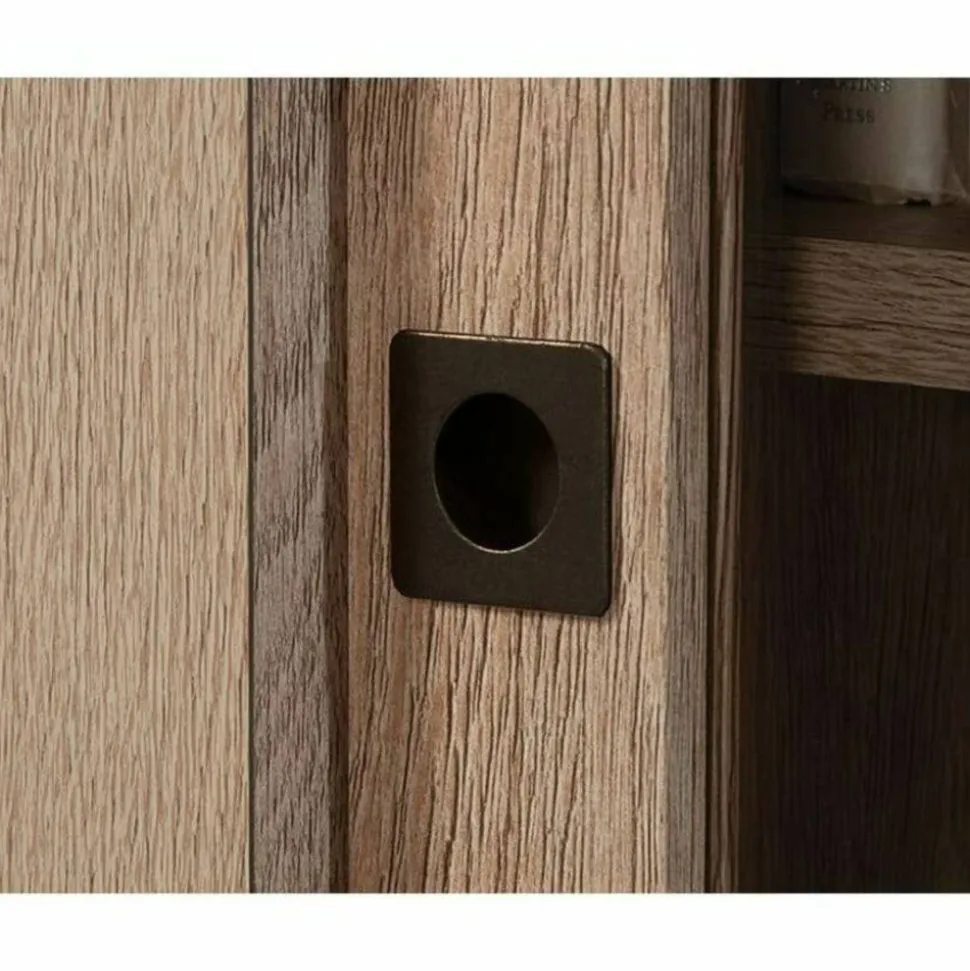 Sauder Dixon City 33"W Library Hutch, Brushed Oak