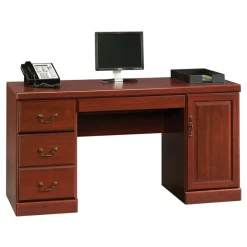 Sauder Heritage Hill 60"W Desk Computer Credenza, Classic Cherry