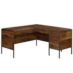 Sauder Nova Loft 59"W L-Shape Corner Desk, Grand Walnut