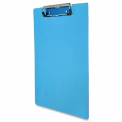 Saunders Acrylic Clipboard, 0.5" Clip Capacity, Holds 8.5 x 11 Sheets, Transparent Blue