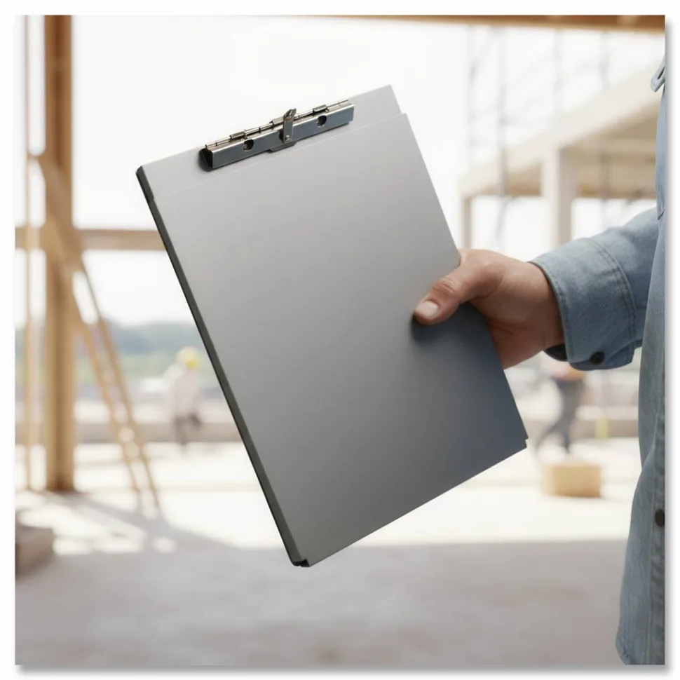 Saunders Aluminum Clipboard With Writing Plate, 8 1/2" x 12", Silver