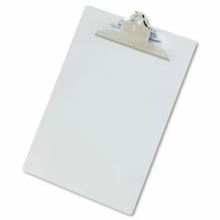 Saunders Aluminum Round Corner Clipboards - 1" Clip Capacity - 8 1/2" x 12" - Clamp - Aluminum - Silver - 1 Each