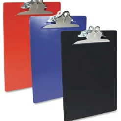 Saunders Plastic Clipboard, 8 1/2" x 12", Blue
