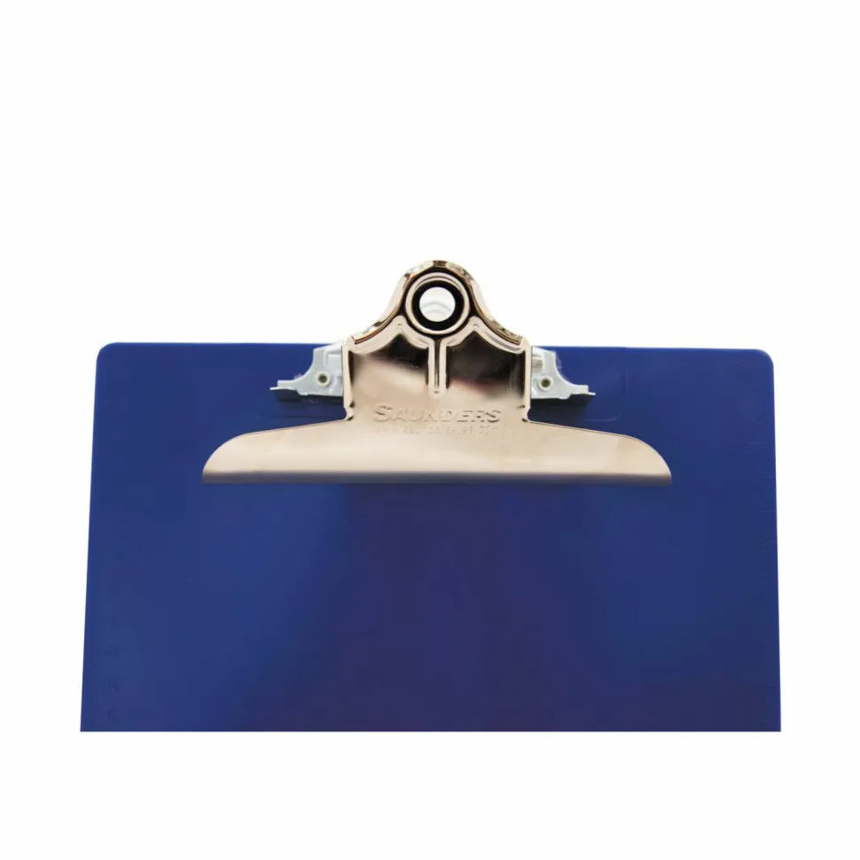 Saunders Plastic Clipboard, 8 1/2" x 12", Blue