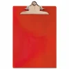 Saunders Plastic Clipboard, 8 1/2" x 12", Red