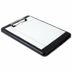 Saunders SlimMate Plastic Form Holder Storage Clipboard, Letter Size, Black