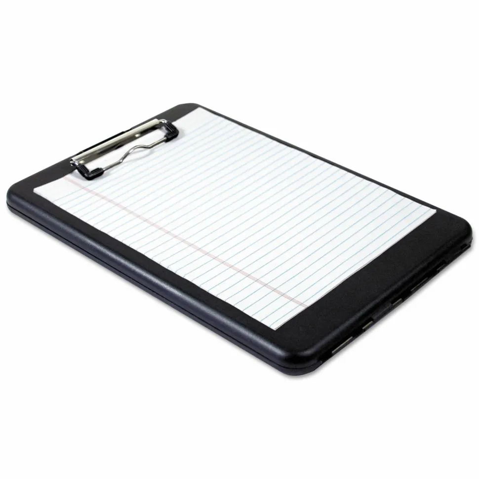 Saunders SlimMate Plastic Form Holder Storage Clipboard, Letter Size, Black