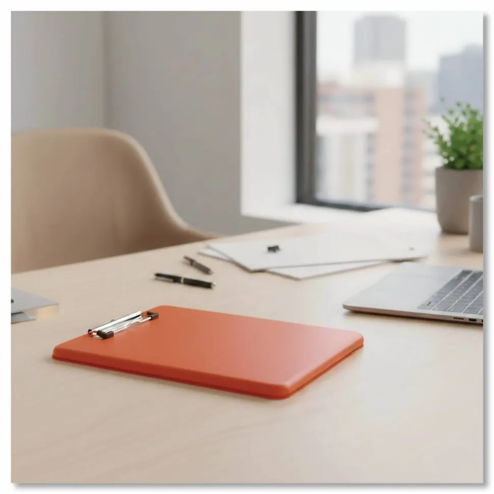 Saunders SlimMate Storage Clipboard, 0.5" Clip Capacity, Holds 8.5 x 11 Sheets, Red