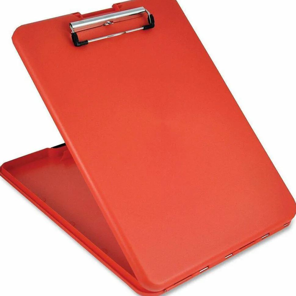 Saunders SlimMate Storage Clipboard, 0.5" Clip Capacity, Holds 8.5 x 11 Sheets, Red