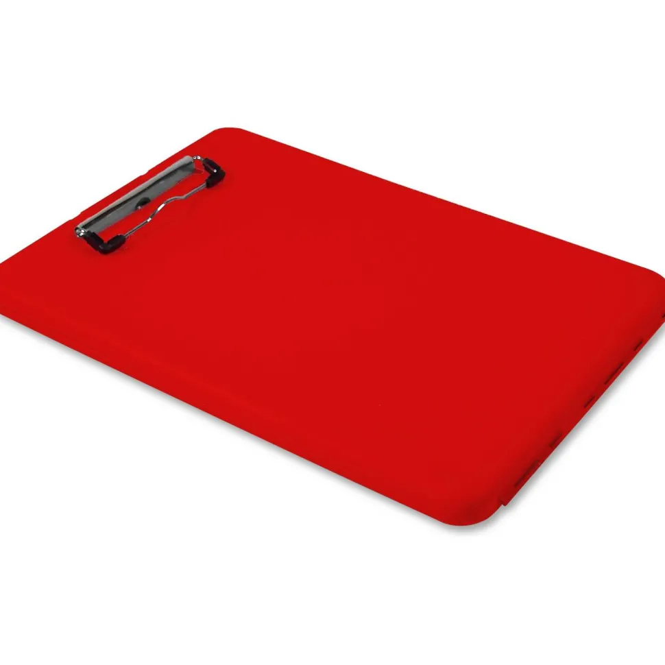 Saunders SlimMate Storage Clipboard, 0.5" Clip Capacity, Holds 8.5 x 11 Sheets, Red